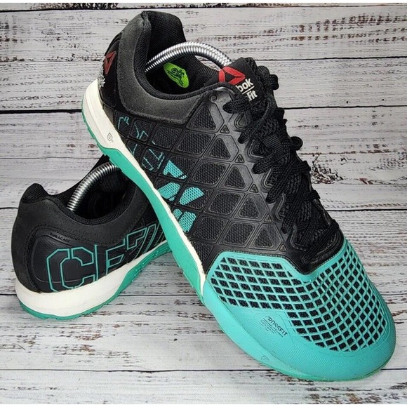 Reebok CF 74 CrossFit Gym Fitness Workout Shoes Black Green Mens 9 Fast Ship - Picture 5 of 12